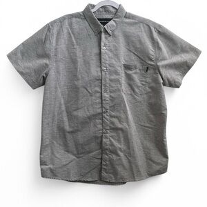 Molokai Surf Co. Gray Collared Button Up Short Sleeve Shirt Cotton Men X-Large